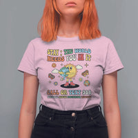 Suicide Prevention T Shirt For Women Stay The World Needs You in It You Matter Retro Sun Earth - Wonder Print Shop