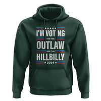 I'm Voting For the Outlaw and the Hillbilly 2024 Hoodie Retro Star US Flag - Wonder Print Shop