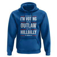 I'm Voting For the Outlaw and the Hillbilly 2024 Hoodie Retro Star US Flag - Wonder Print Shop