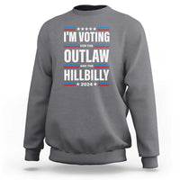 I'm Voting For the Outlaw and the Hillbilly 2024 Sweatshirt Retro Star US Flag - Wonder Print Shop