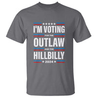 I'm Voting For the Outlaw and the Hillbilly 2024 T Shirt Retro Star US Flag - Wonder Print Shop
