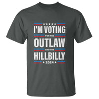 I'm Voting For the Outlaw and the Hillbilly 2024 T Shirt Retro Star US Flag - Wonder Print Shop