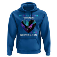 Suicide Prevention Awareness Hoodie I Wear Teal And Purple For Someone I Miss Every Single Day Heart - Wonder Print Shop
