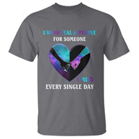 Suicide Prevention Awareness T Shirt I Wear Teal And Purple For Someone I Miss Every Single Day Heart - Wonder Print Shop