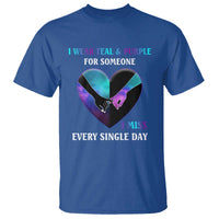 Suicide Prevention Awareness T Shirt I Wear Teal And Purple For Someone I Miss Every Single Day Heart - Wonder Print Shop