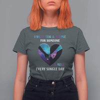 Suicide Prevention Awareness T Shirt For Women I Wear Teal And Purple For Someone I Miss Every Single Day Heart - Wonder Print Shop