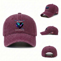 Suicide Prevention Awareness Washed Cotton Baseball Cap I Wear Teal And Purple For Someone I Miss Every Single Day Heart