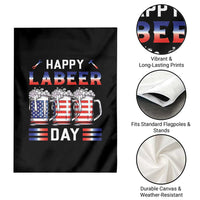 Funny Labor Day Drinking Garden Flag Labeer Day American Flag Beer Mug - Wonder Print Shop