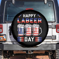 Funny Labor Day Drinking Spare Tire Cover Labeer Day American Flag Beer Mug - Wonder Print Shop