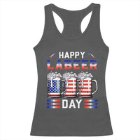 Funny Labor Day Drinking Racerback Tank Top Labeer Day American Flag Beer Mug - Wonder Print Shop