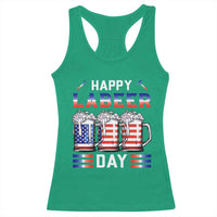 Funny Labor Day Drinking Racerback Tank Top Labeer Day American Flag Beer Mug - Wonder Print Shop