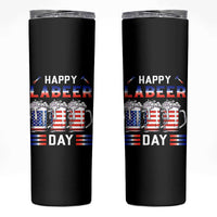 Funny Labor Day Drinking Skinny Tumbler Labeer Day American Flag Beer Mug - Wonder Print Shop