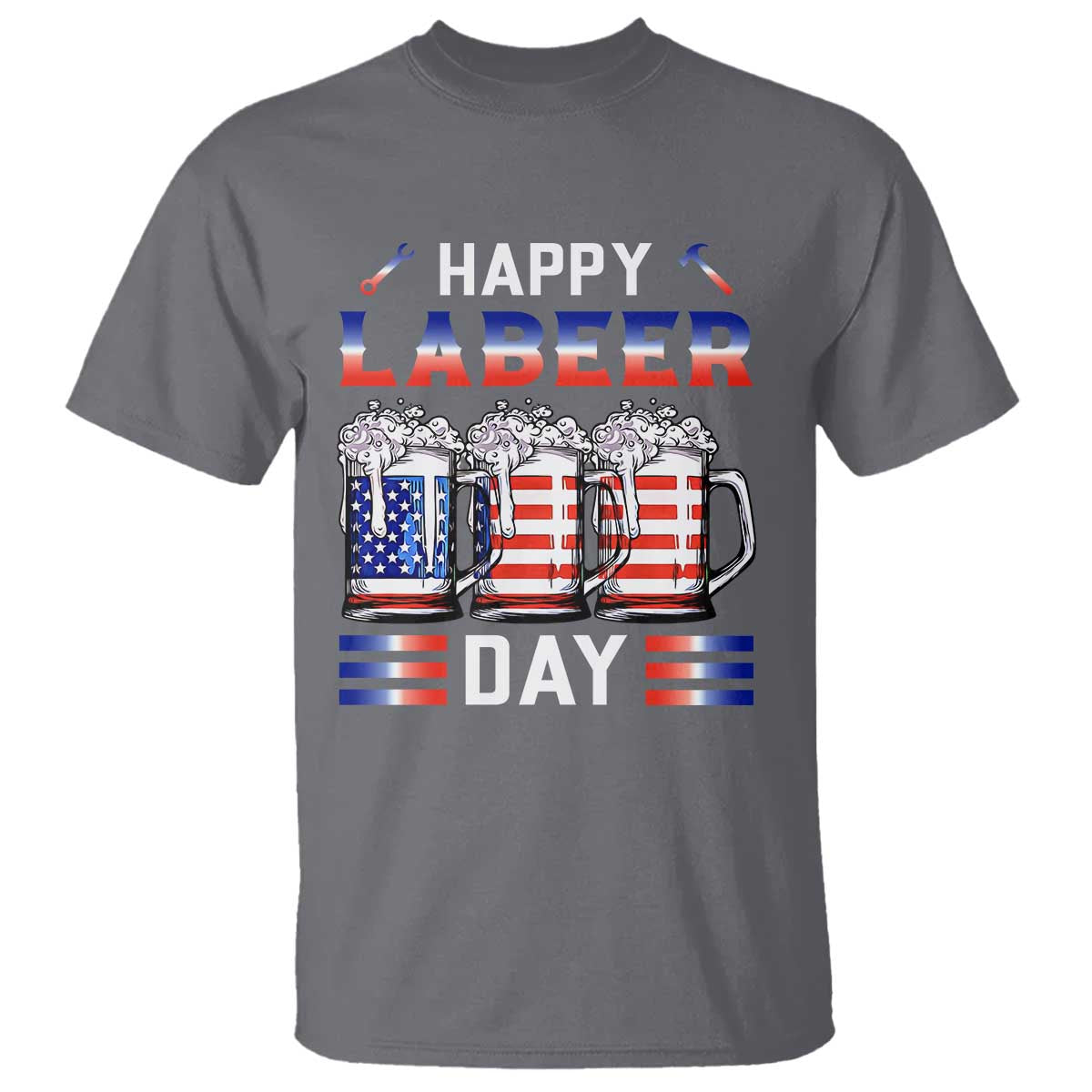 Funny Labor Day Drinking T Shirt Labeer Day American Flag Beer Mug - Wonder Print Shop
