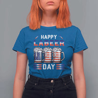 Funny Labor Day Drinking T Shirt For Women Labeer Day American Flag Beer Mug - Wonder Print Shop
