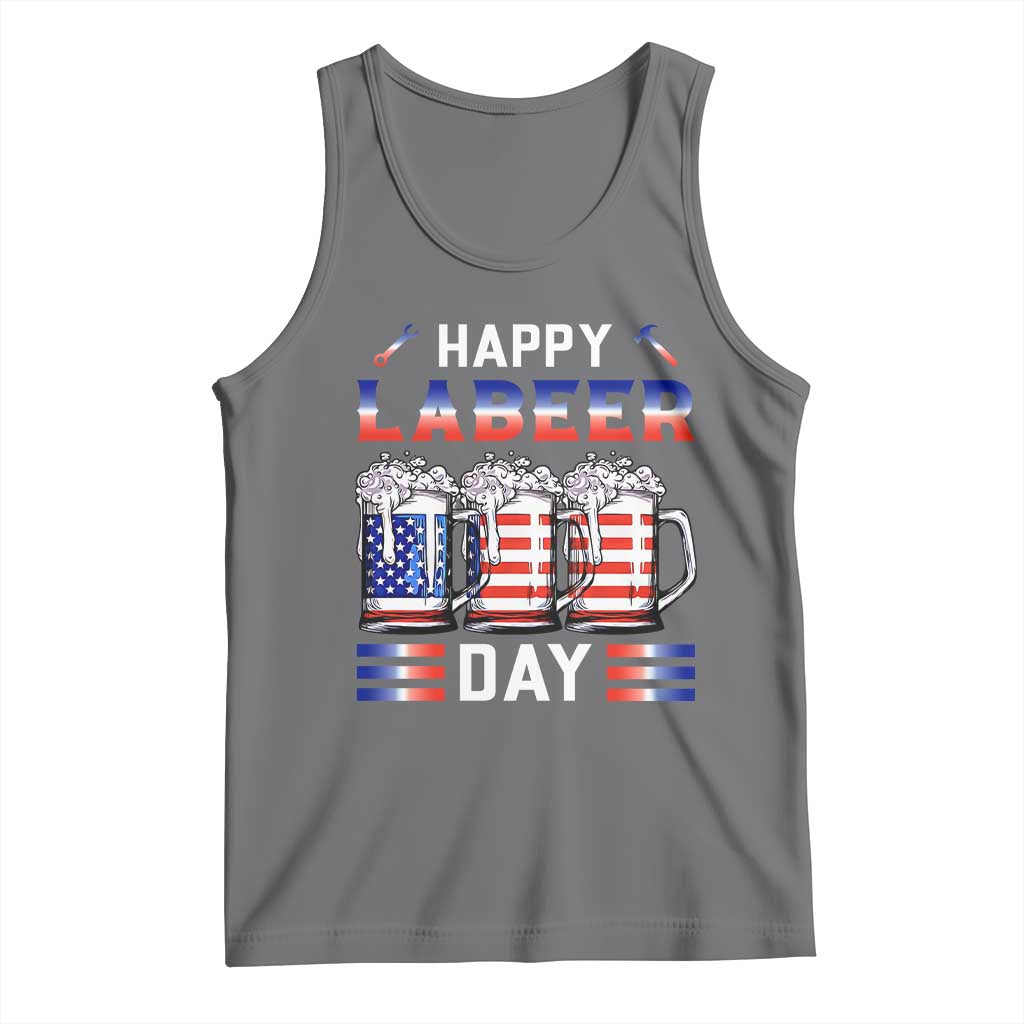 Funny Labor Day Drinking Tank Top Labeer Day American Flag Beer Mug - Wonder Print Shop