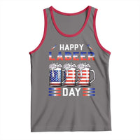 Funny Labor Day Drinking Tank Top Labeer Day American Flag Beer Mug - Wonder Print Shop