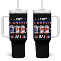 Funny Labor Day Drinking Tumbler With Handle Labeer Day American Flag Beer Mug - Wonder Print Shop
