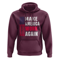Make America Work Again Hoodie Labor Day Vintage American Flag Wrench Screw - Wonder Print Shop