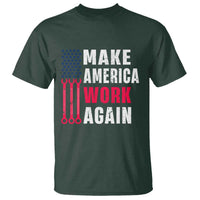 Make America Work Again T Shirt Labor Day Vintage American Flag Wrench Screw - Wonder Print Shop