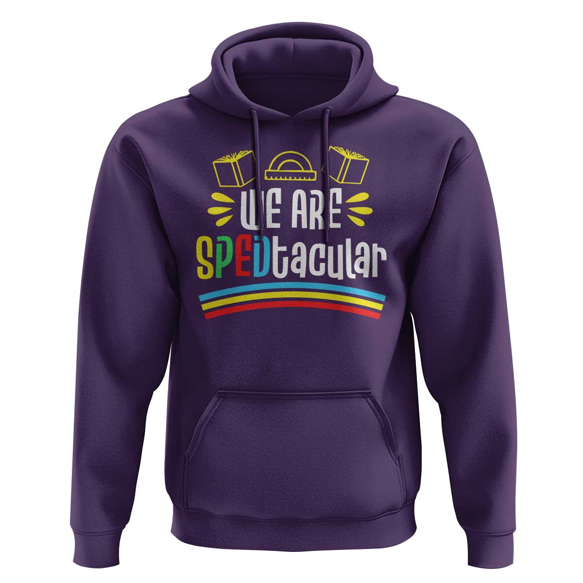 Special Education Teacher Hoodie We Are SPEDtacular Book Ruler - Wonder Print Shop