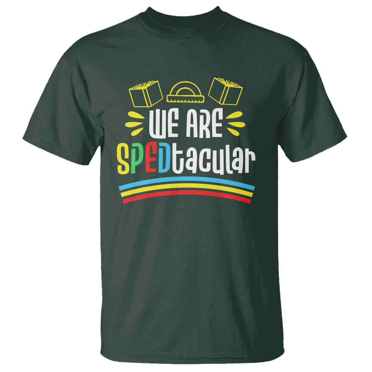 Special Education Teacher T Shirt We Are SPEDtacular Book Ruler - Wonder Print Shop
