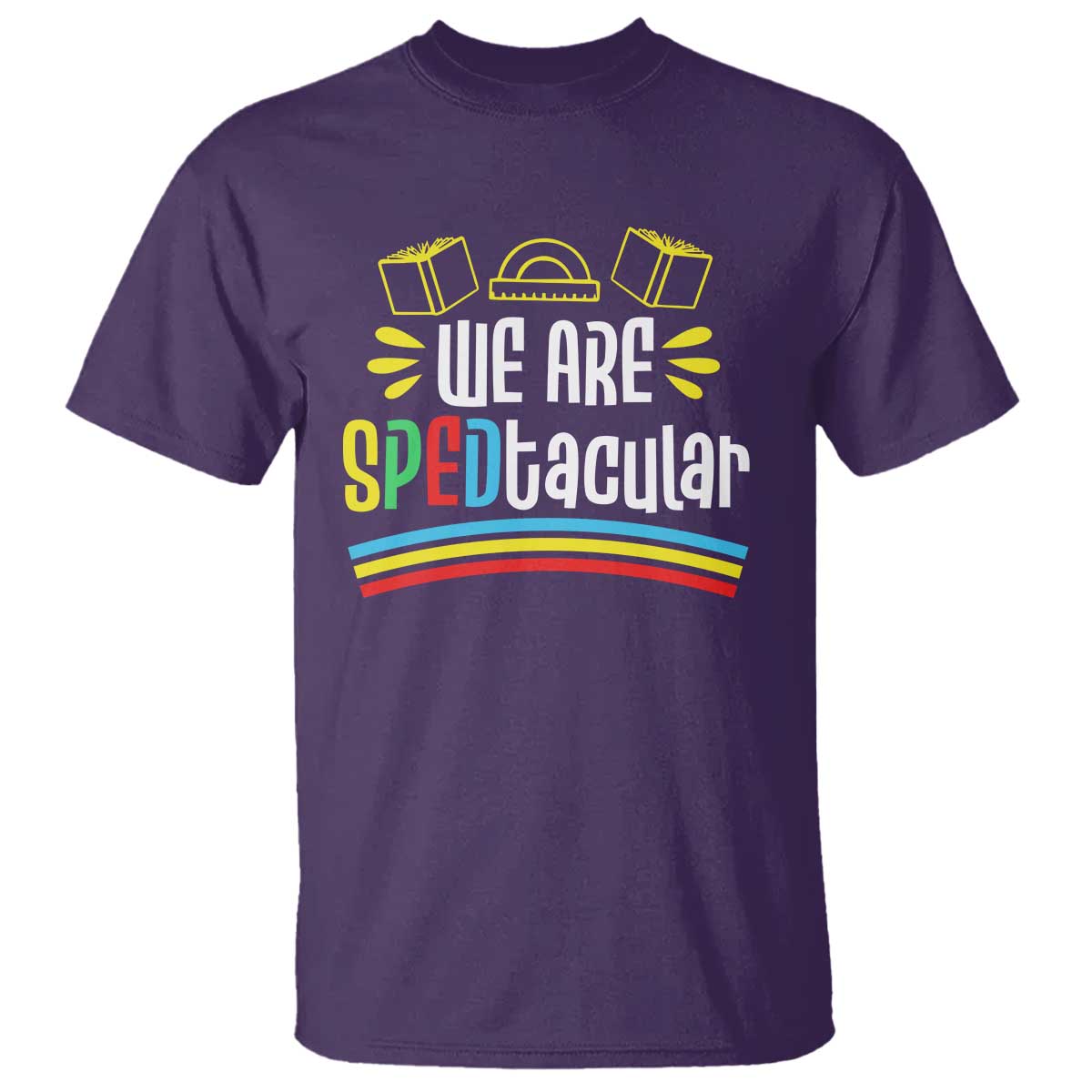Special Education Teacher T Shirt We Are SPEDtacular Book Ruler - Wonder Print Shop