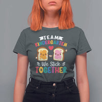 Back To School T Shirt For Women Team Kindergarten We Stick Together Bread Jam - Wonder Print Shop