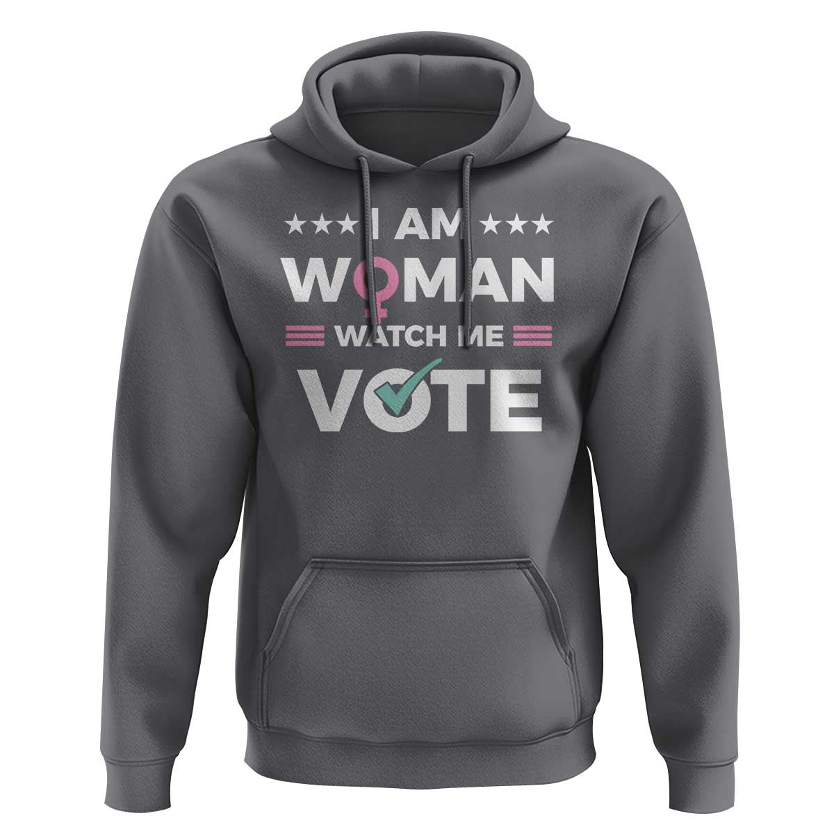 I Am Woman Watch Me Vote Hoodie Feminist Women's Rights Gender symbol - Wonder Print Shop
