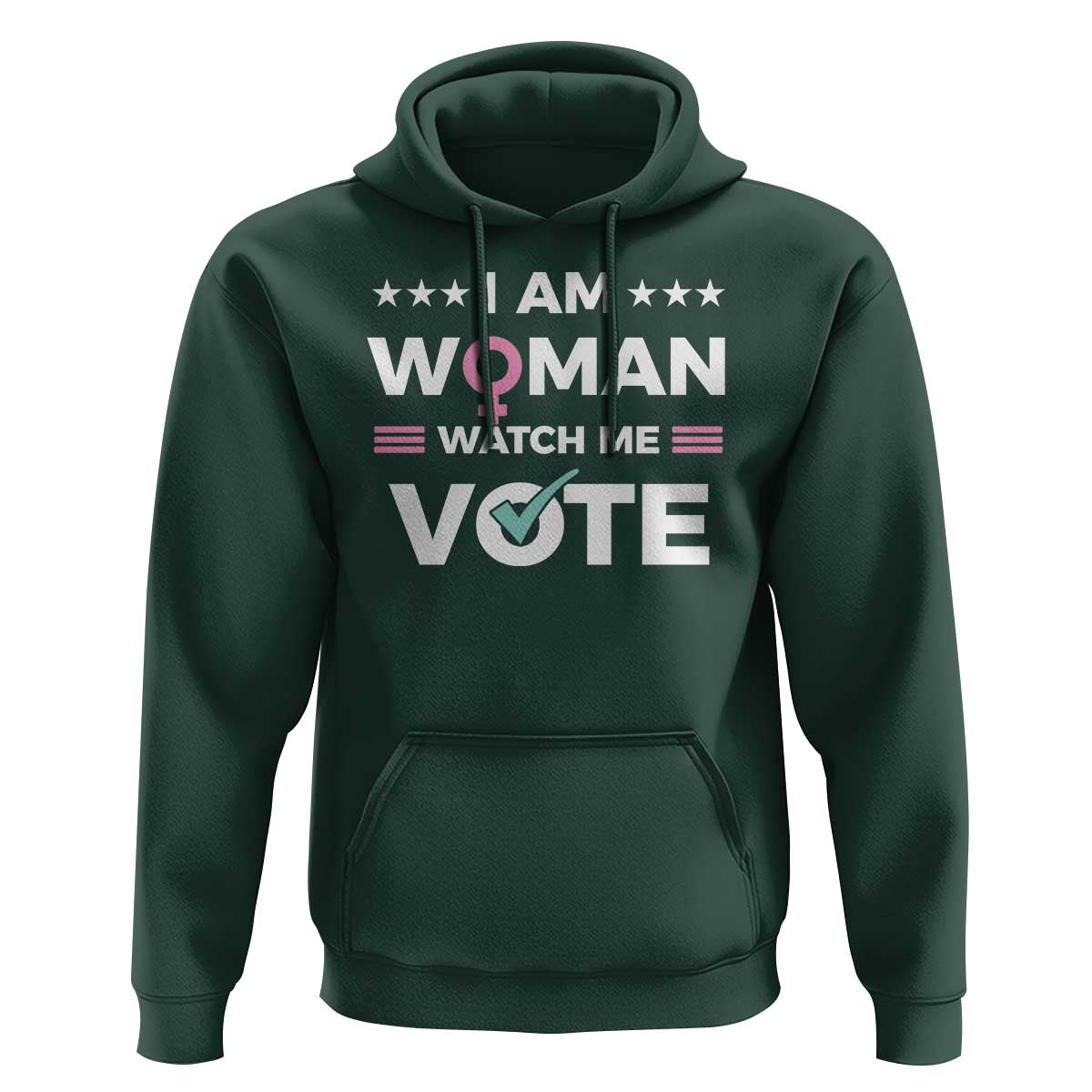 I Am Woman Watch Me Vote Hoodie Feminist Women's Rights Gender symbol - Wonder Print Shop