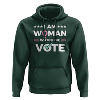 I Am Woman Watch Me Vote Hoodie Feminist Women's Rights Gender symbol - Wonder Print Shop