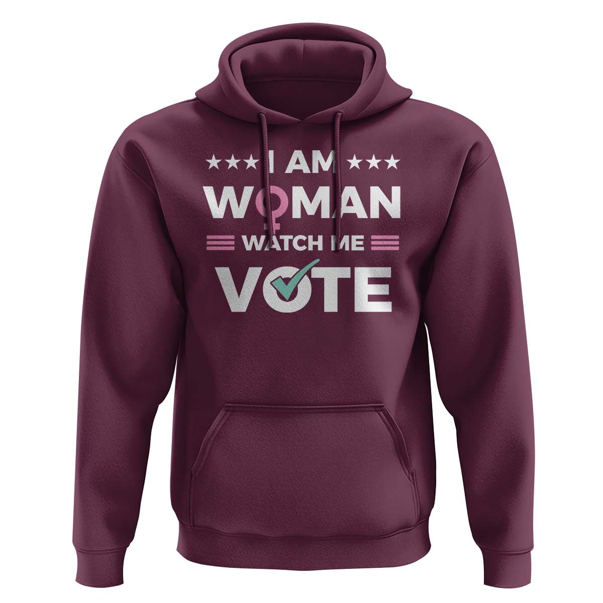 I Am Woman Watch Me Vote Hoodie Feminist Women's Rights Gender symbol - Wonder Print Shop