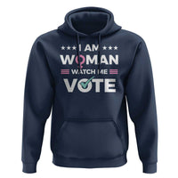 I Am Woman Watch Me Vote Hoodie Feminist Women's Rights Gender symbol - Wonder Print Shop