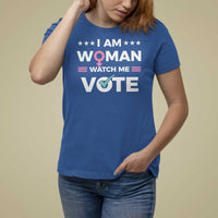I Am Woman Watch Me Vote T Shirt For Women Feminist Women's Rights Gender symbol - Wonder Print Shop