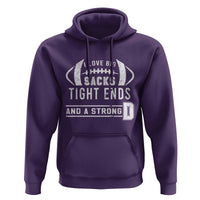 Football Hoodie I Love Big Sacks Tight Ends And A Strong D - Wonder Print Shop