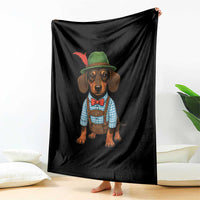 Oktoberfest Dachshund Cute Wiener Dog German Festival Throw Blanket - Wonder Print Shop