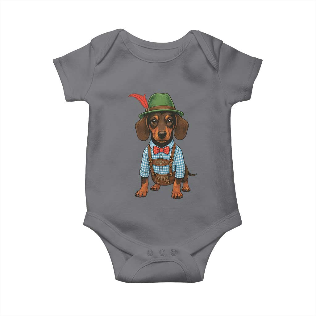 Oktoberfest Dachshund Cute Wiener Dog German Festival Baby Onesie - Wonder Print Shop