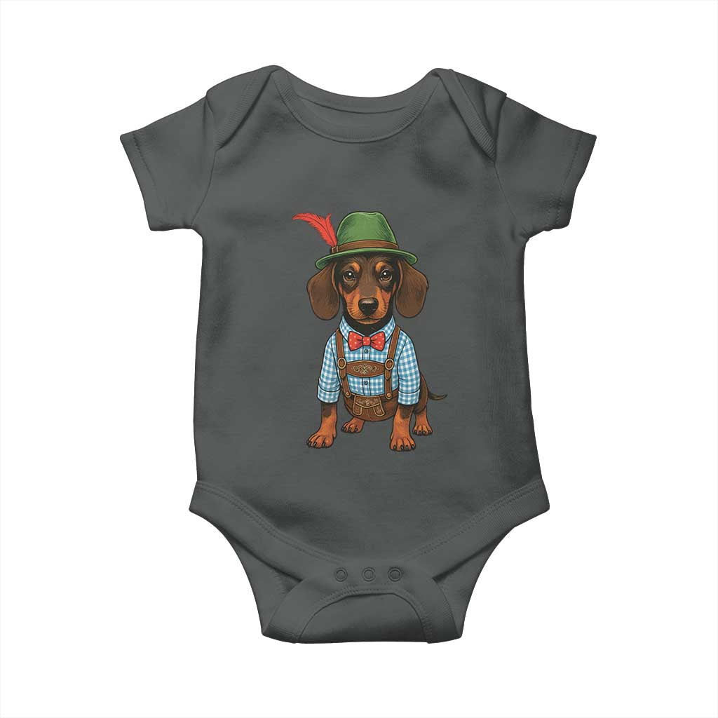Oktoberfest Dachshund Cute Wiener Dog German Festival Baby Onesie - Wonder Print Shop