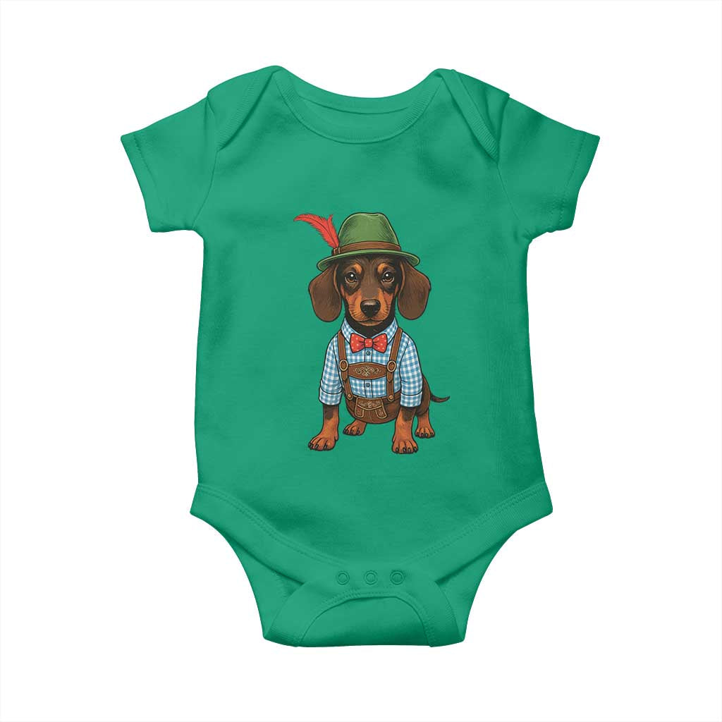 Oktoberfest Dachshund Cute Wiener Dog German Festival Baby Onesie - Wonder Print Shop