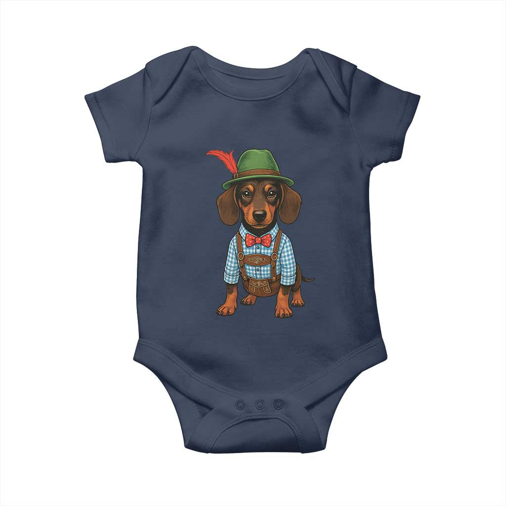 Oktoberfest Dachshund Cute Wiener Dog German Festival Baby Onesie - Wonder Print Shop