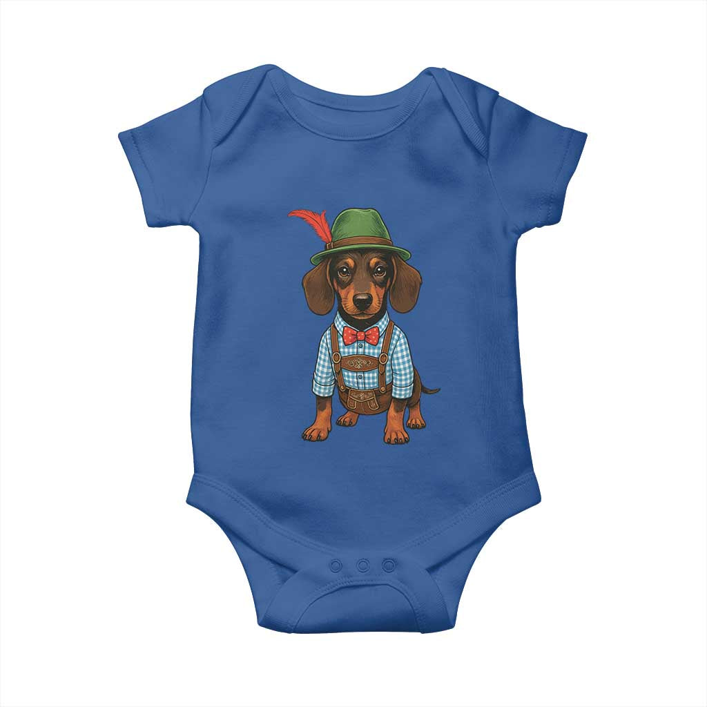 Oktoberfest Dachshund Cute Wiener Dog German Festival Baby Onesie - Wonder Print Shop