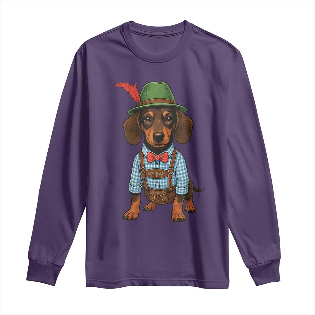 Oktoberfest Dachshund Cute Wiener Dog German Festival Long Sleeve Shirt - Wonder Print Shop
