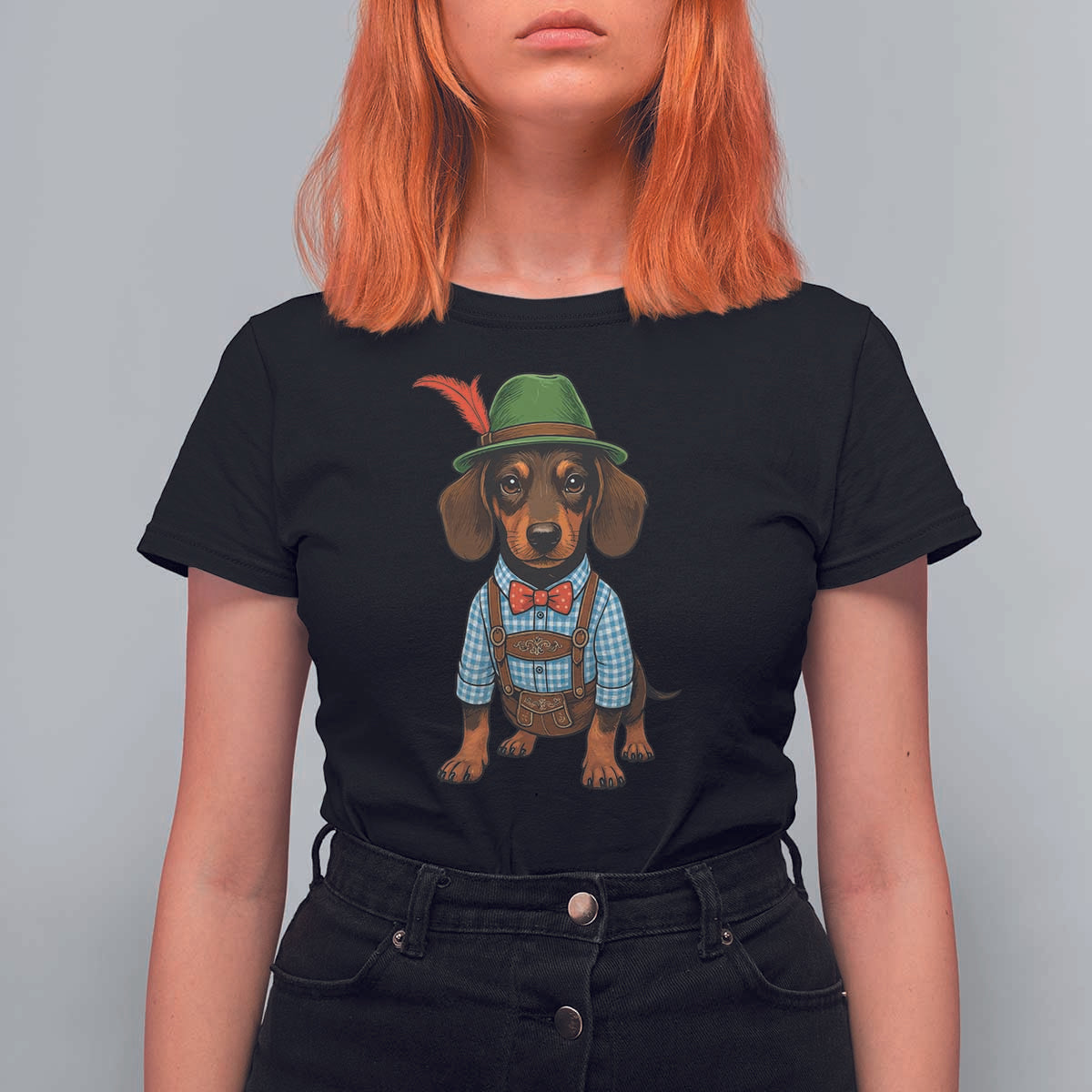 Oktoberfest Dachshund Cute Wiener Dog German Festival T Shirt For Women - Wonder Print Shop