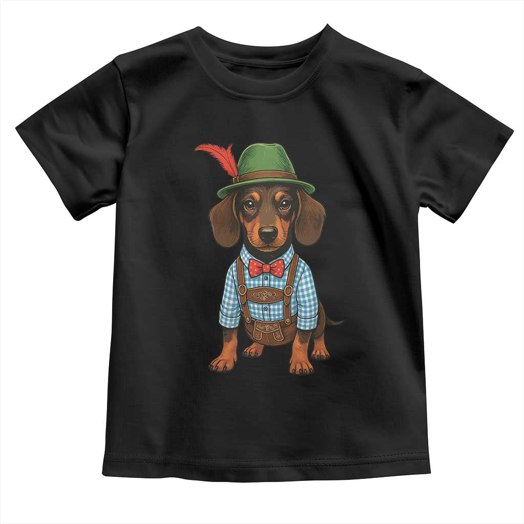 Oktoberfest Dachshund Cute Wiener Dog German Festival Toddler T Shirt - Wonder Print Shop