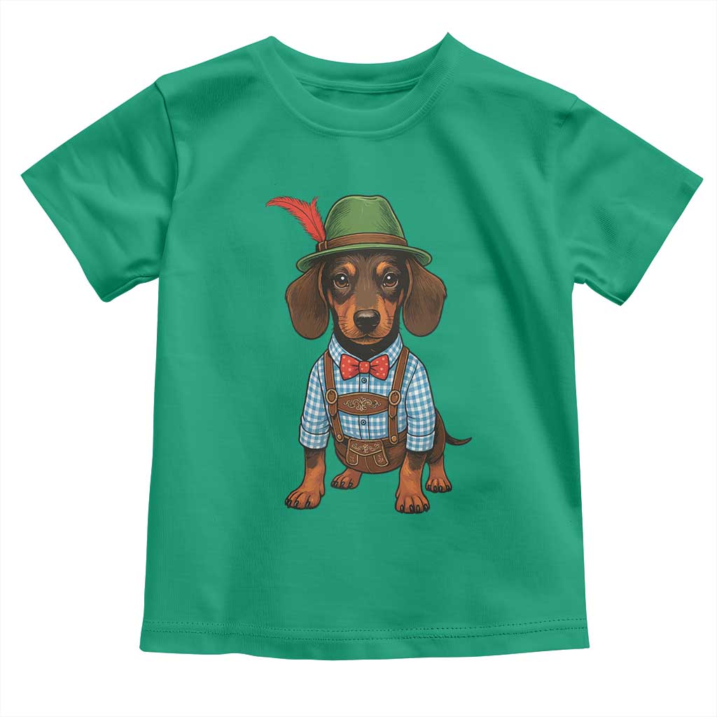 Oktoberfest Dachshund Cute Wiener Dog German Festival Toddler T Shirt - Wonder Print Shop