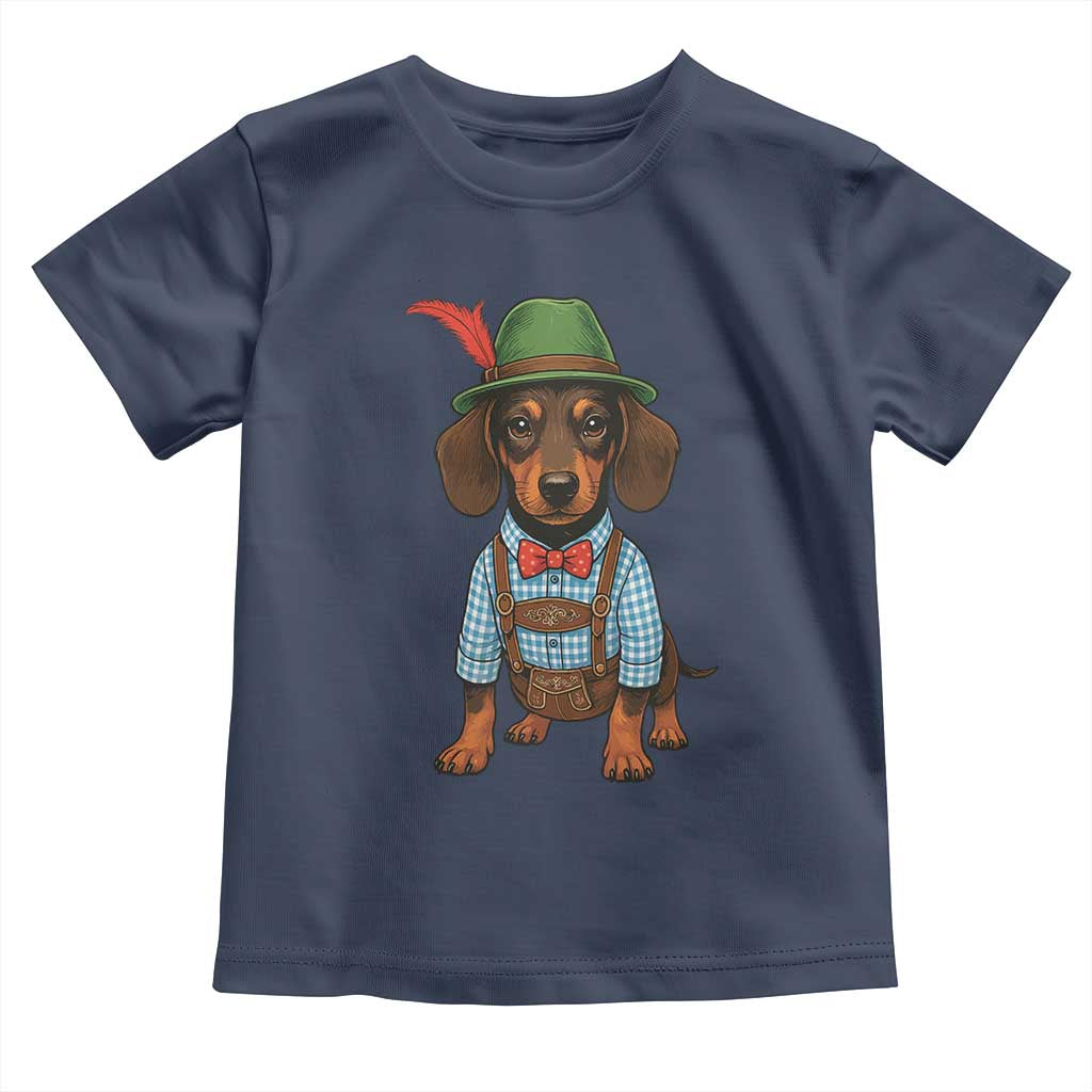 Oktoberfest Dachshund Cute Wiener Dog German Festival Toddler T Shirt - Wonder Print Shop