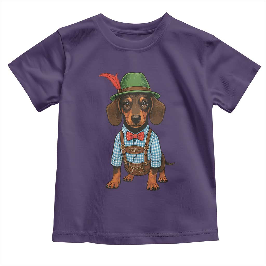 Oktoberfest Dachshund Cute Wiener Dog German Festival Toddler T Shirt - Wonder Print Shop