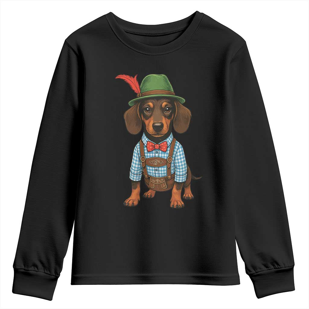 Oktoberfest Dachshund Cute Wiener Dog German Festival Youth Sweatshirt - Wonder Print Shop