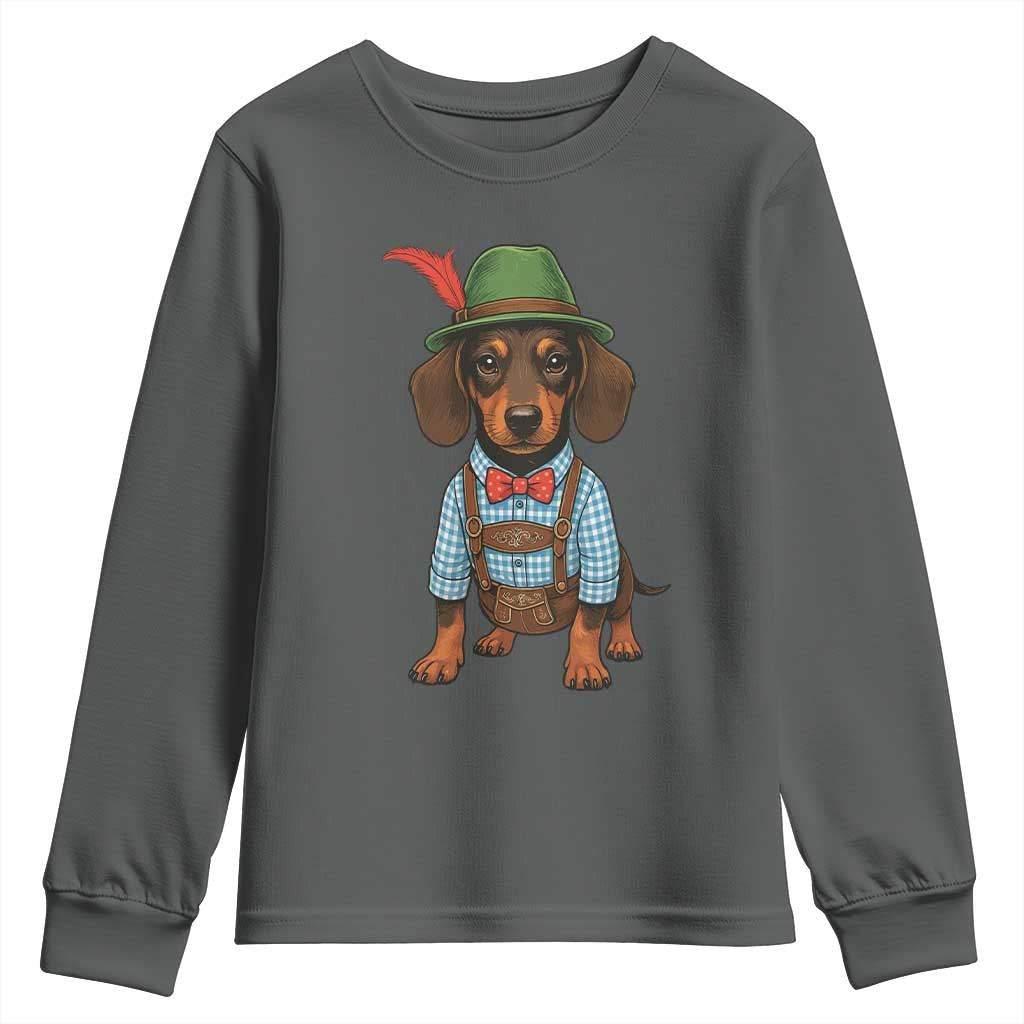 Oktoberfest Dachshund Cute Wiener Dog German Festival Youth Sweatshirt - Wonder Print Shop