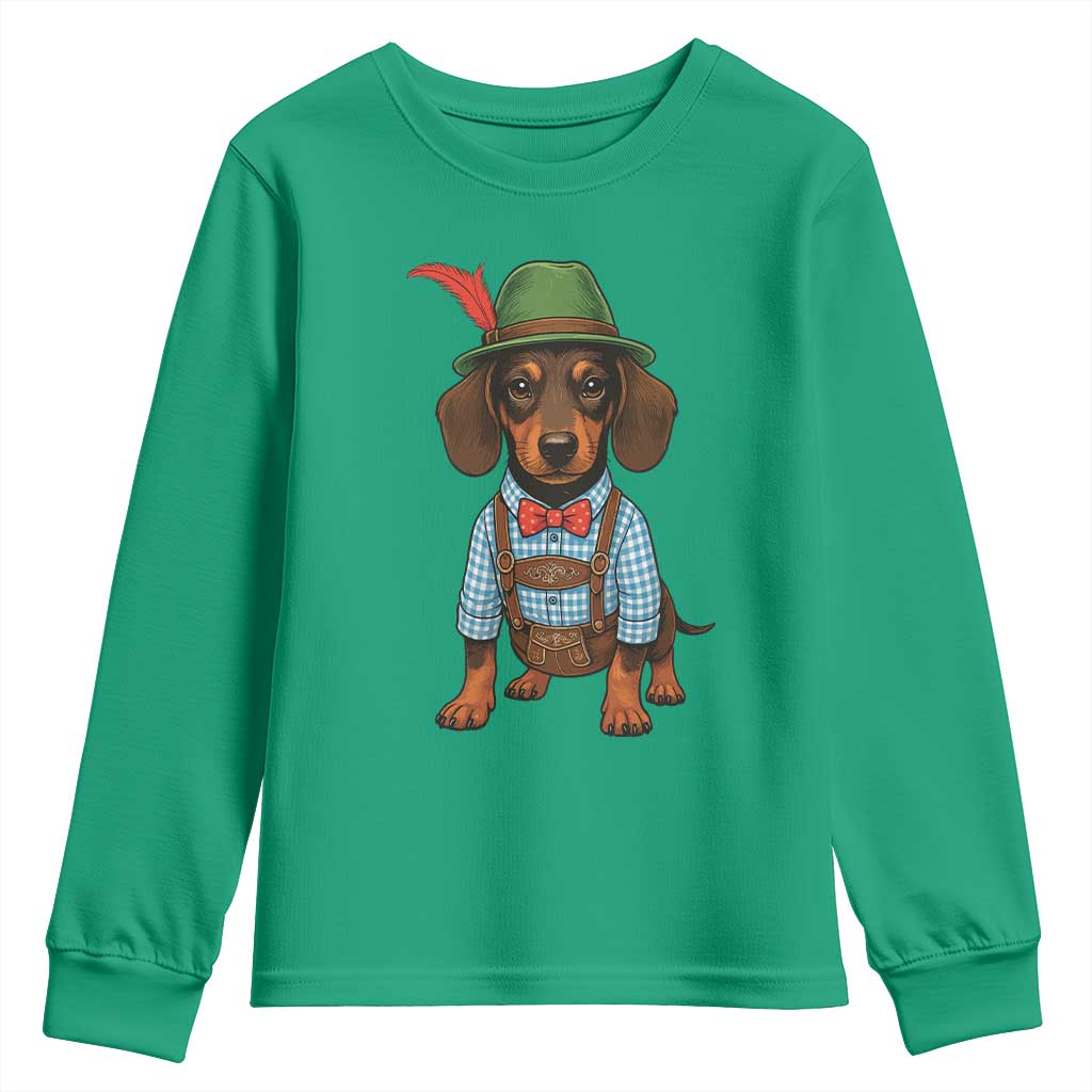 Oktoberfest Dachshund Cute Wiener Dog German Festival Youth Sweatshirt - Wonder Print Shop