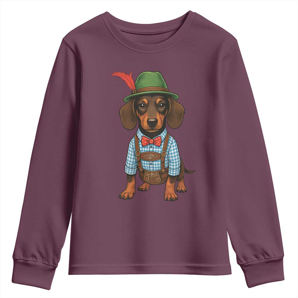 Oktoberfest Dachshund Cute Wiener Dog German Festival Youth Sweatshirt - Wonder Print Shop